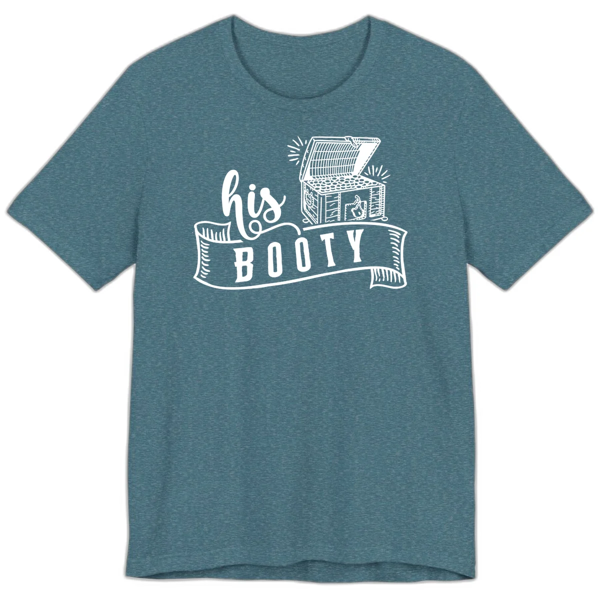 His and Hers Booty Cruise Premium T-Shirt in Heather Deep Teal