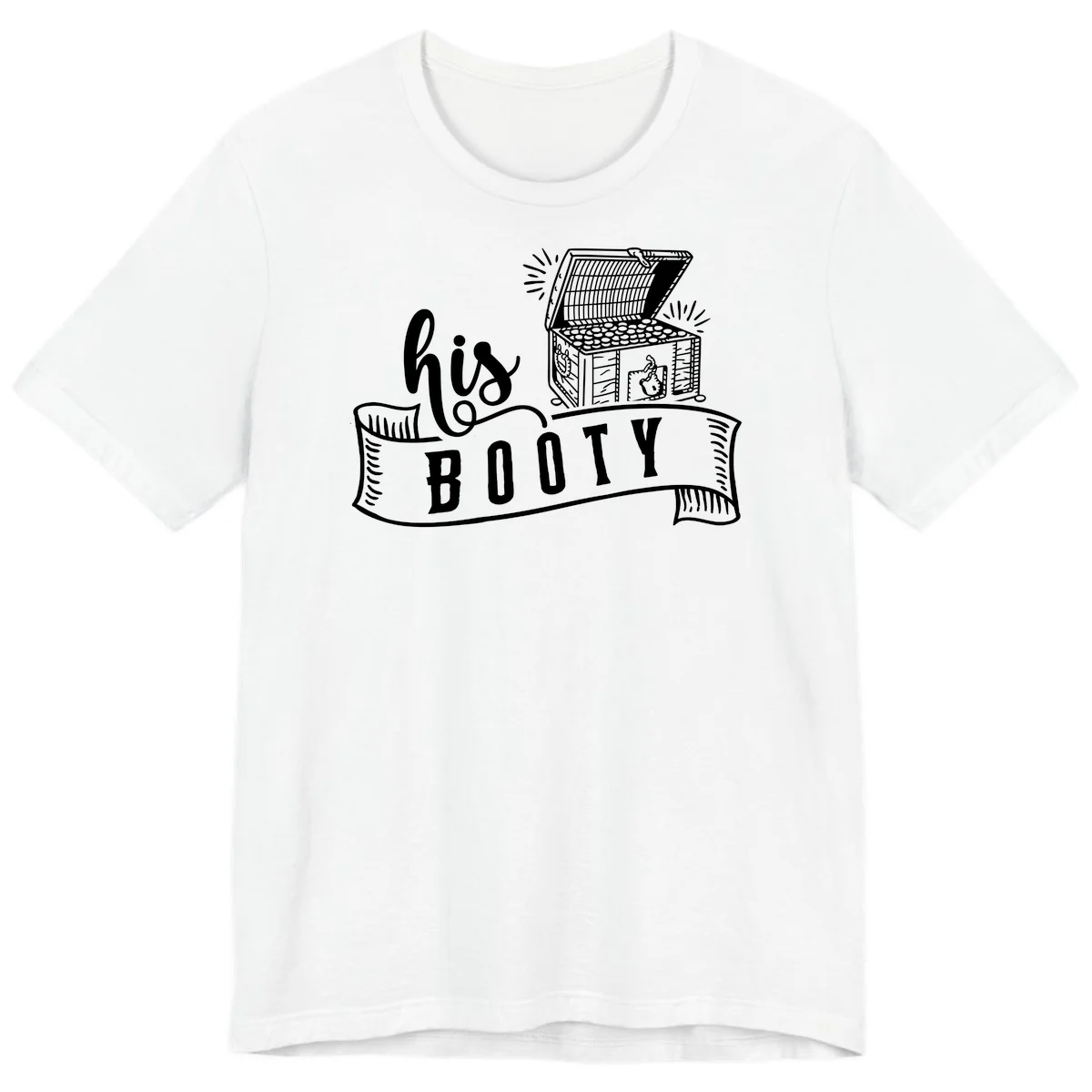 His and Hers Booty Cruise Premium T-Shirt in White