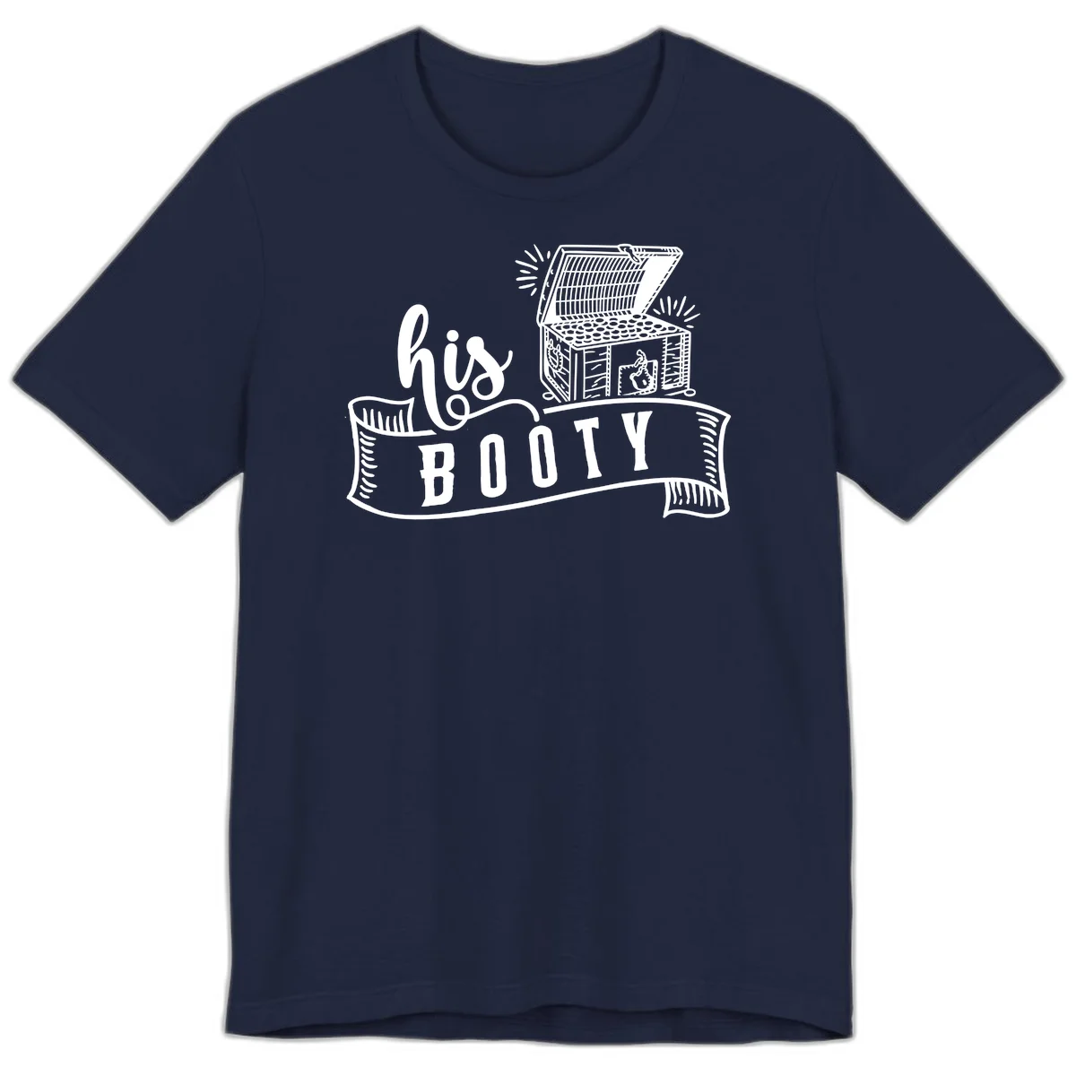 His and Hers Booty Cruise Premium T-Shirt in Navy