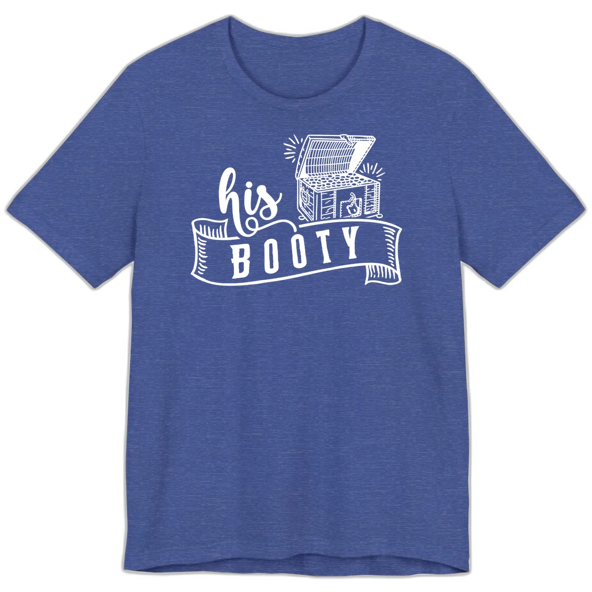 His and Hers Booty Cruise Premium T-Shirt in Heather True Royal