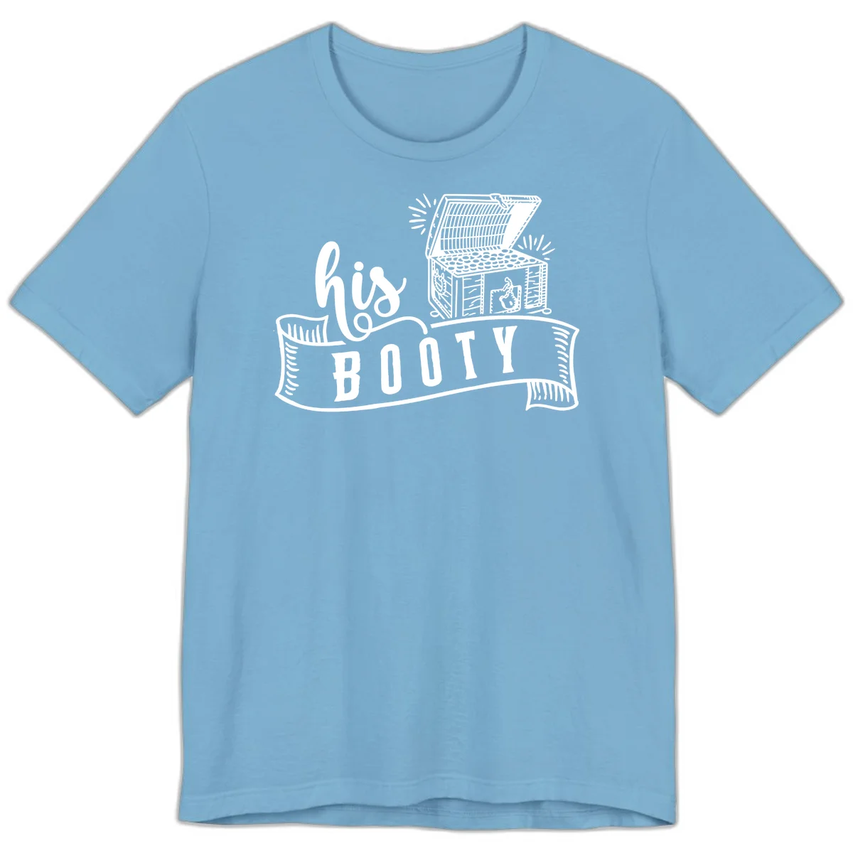 His and Hers Booty Cruise Premium T-Shirt in Ocean Blue