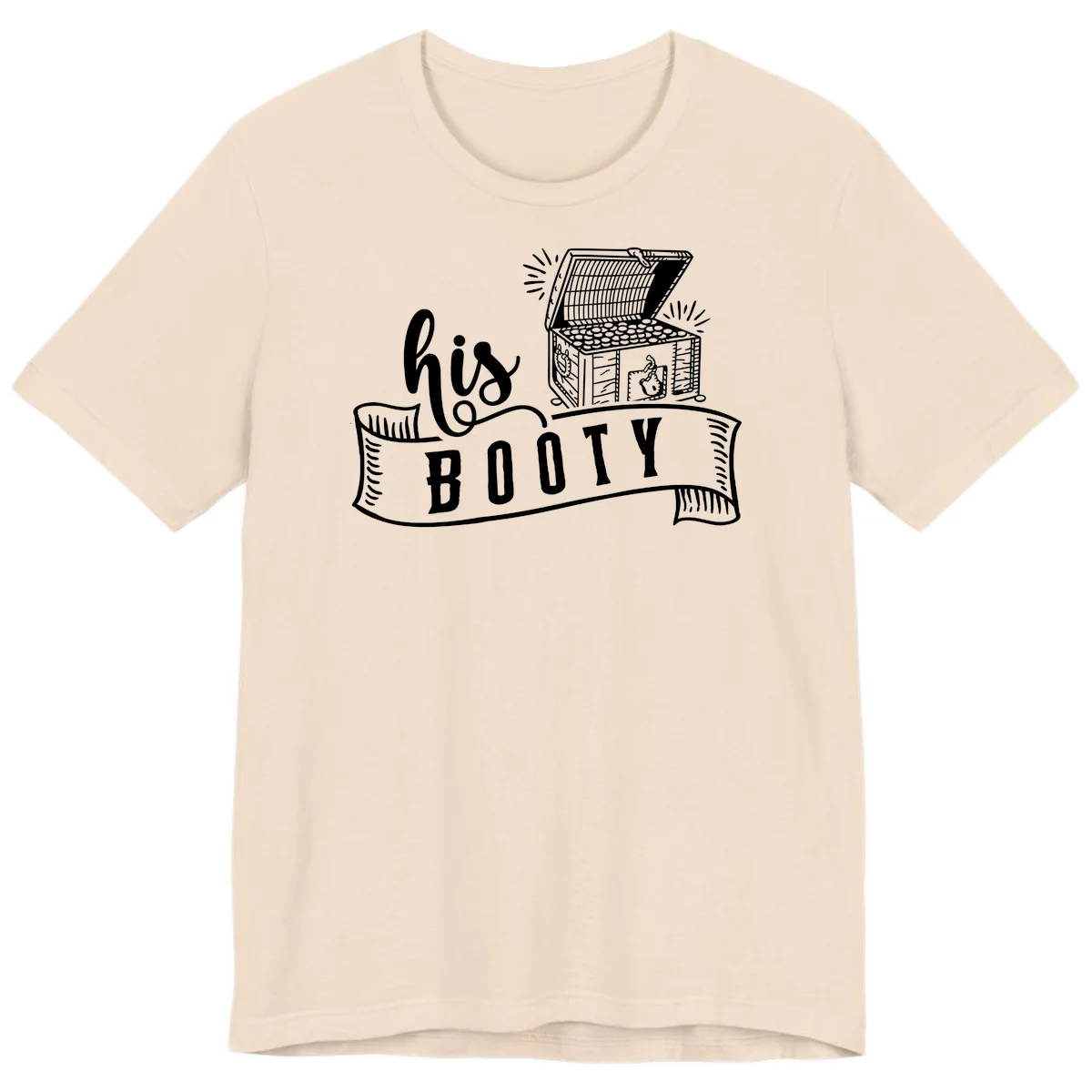 His and Hers Booty Cruise Premium T-Shirt in Soft Cream