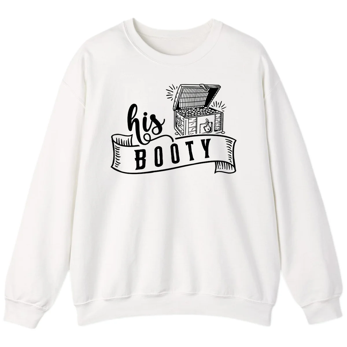 His and Hers Booty Cruise Sweatshirt in White