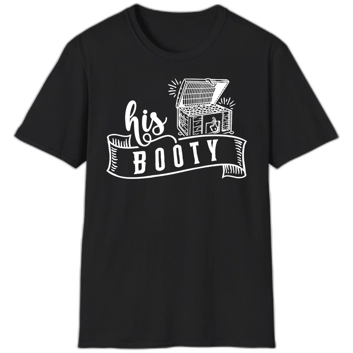 His and Hers Booty Cruise T-Shirt in Black