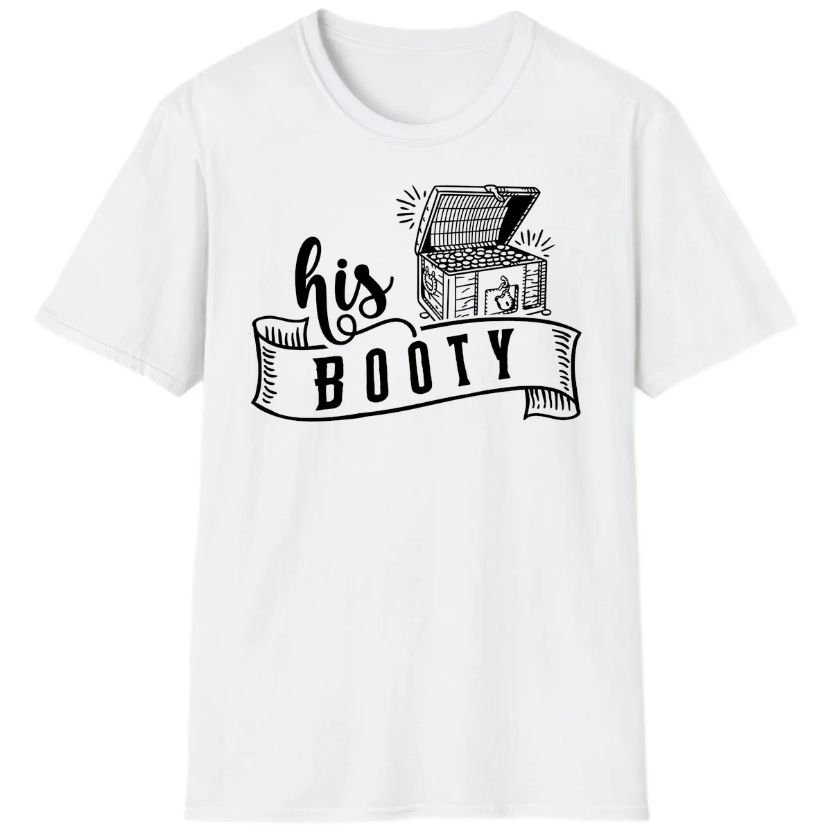 His and Hers Booty Cruise T-Shirt in White