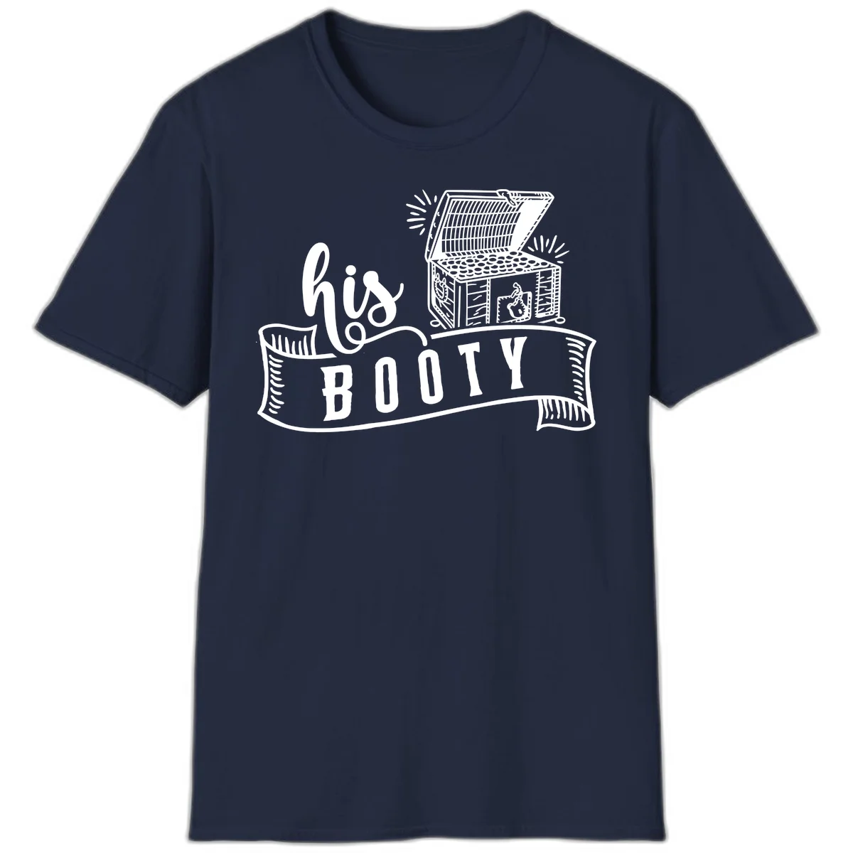 His and Hers Booty Cruise T-Shirt in Navy