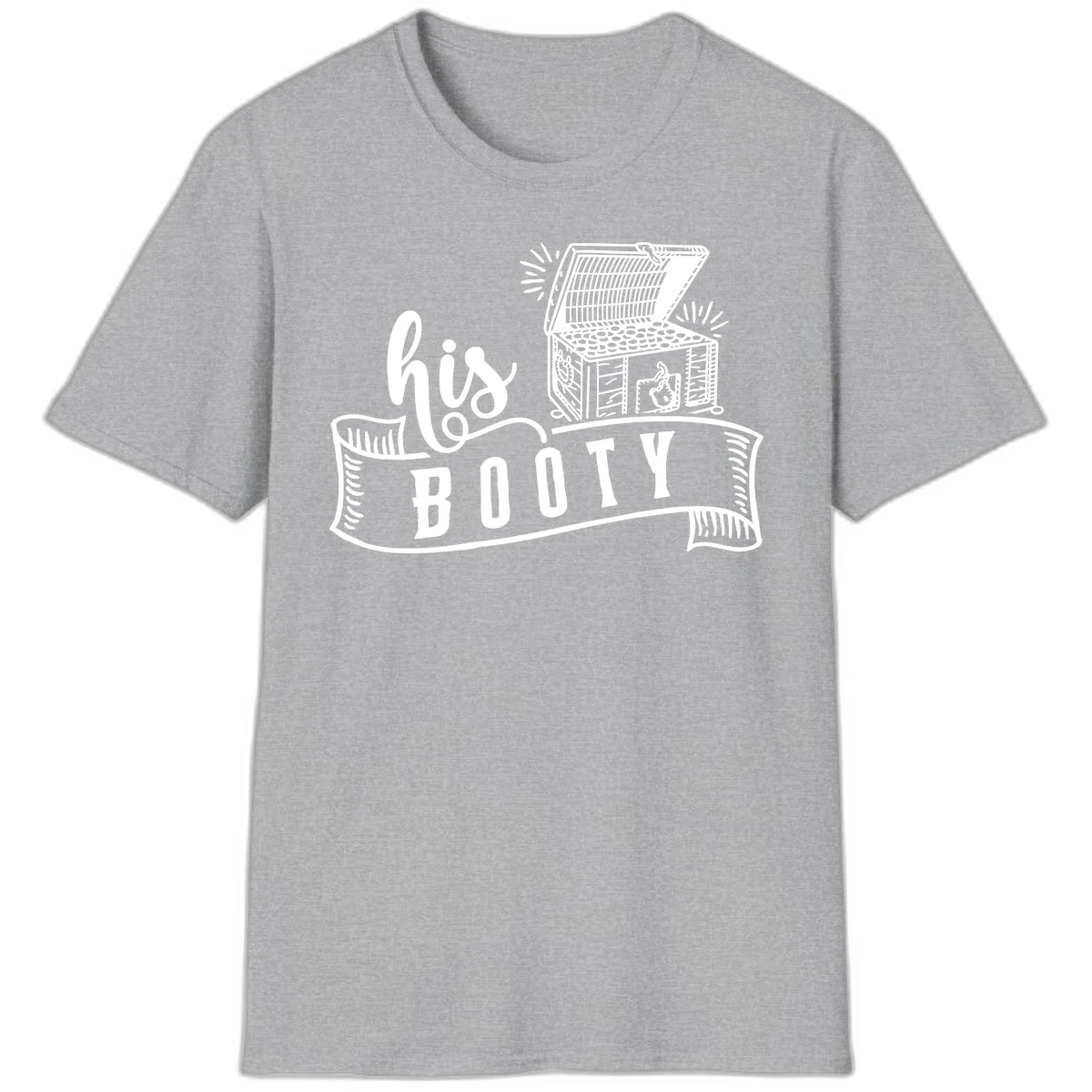 His and Hers Booty Cruise T-Shirt in Sport Grey