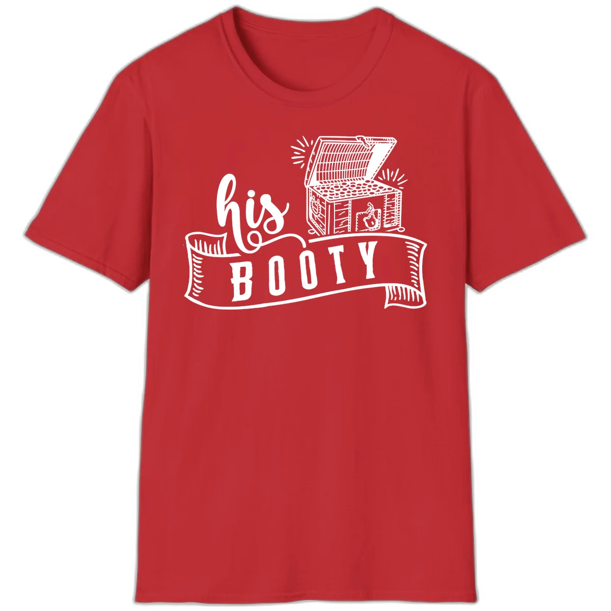 His and Hers Booty Cruise T-Shirt in Red