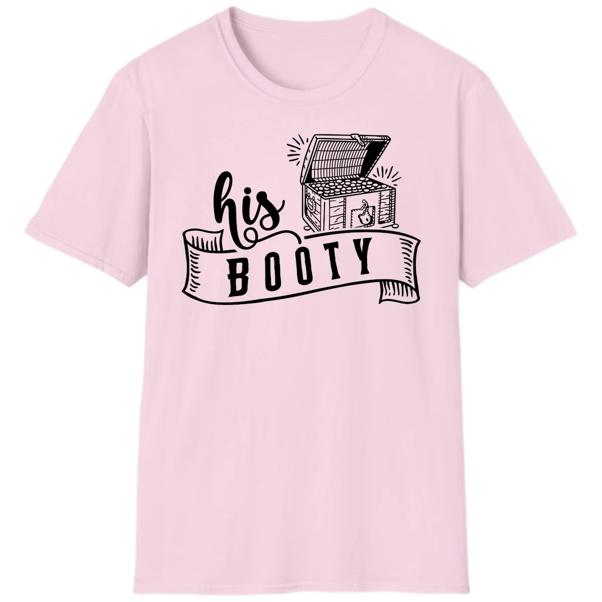 His and Hers Booty Cruise T-Shirt in Light Pink