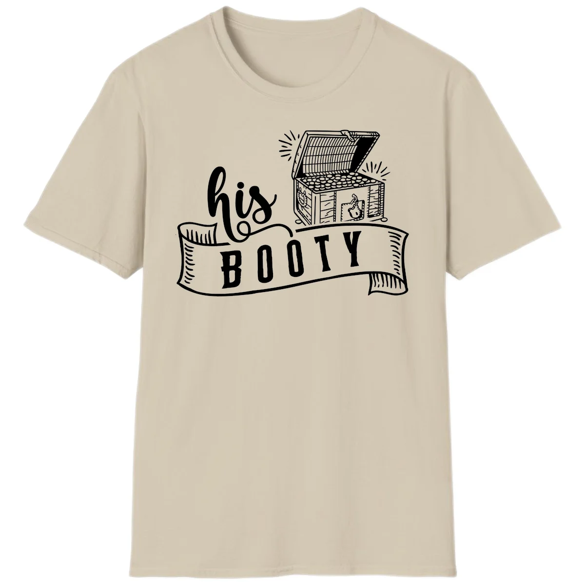 His and Hers Booty Cruise T-Shirt in Sand