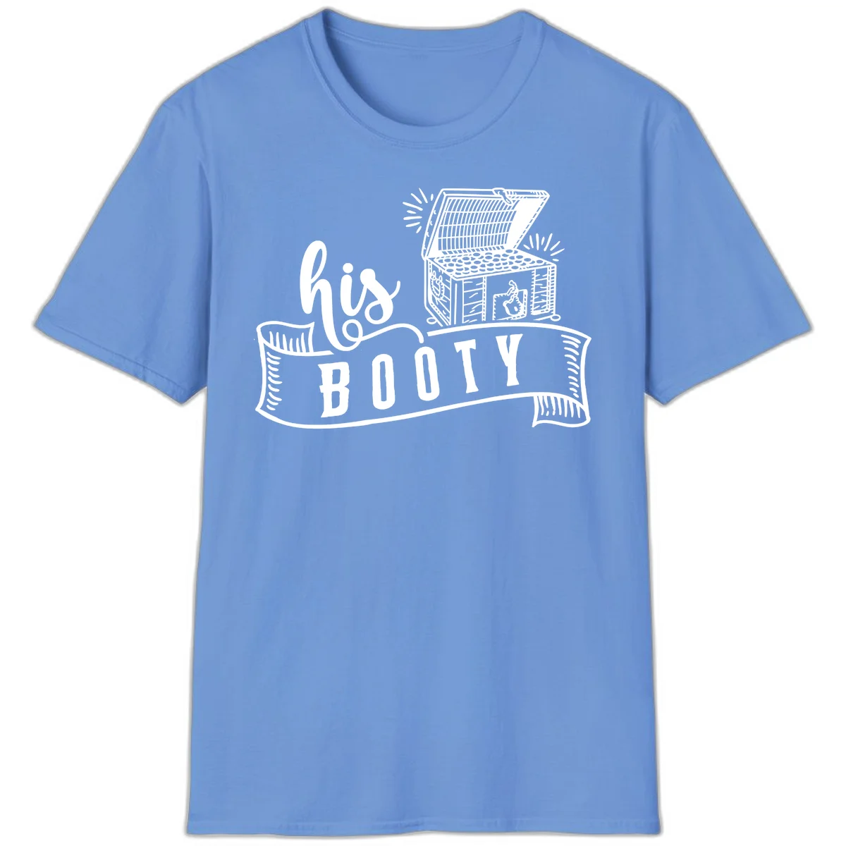 His and Hers Booty Cruise T-Shirt in Carolina Blue