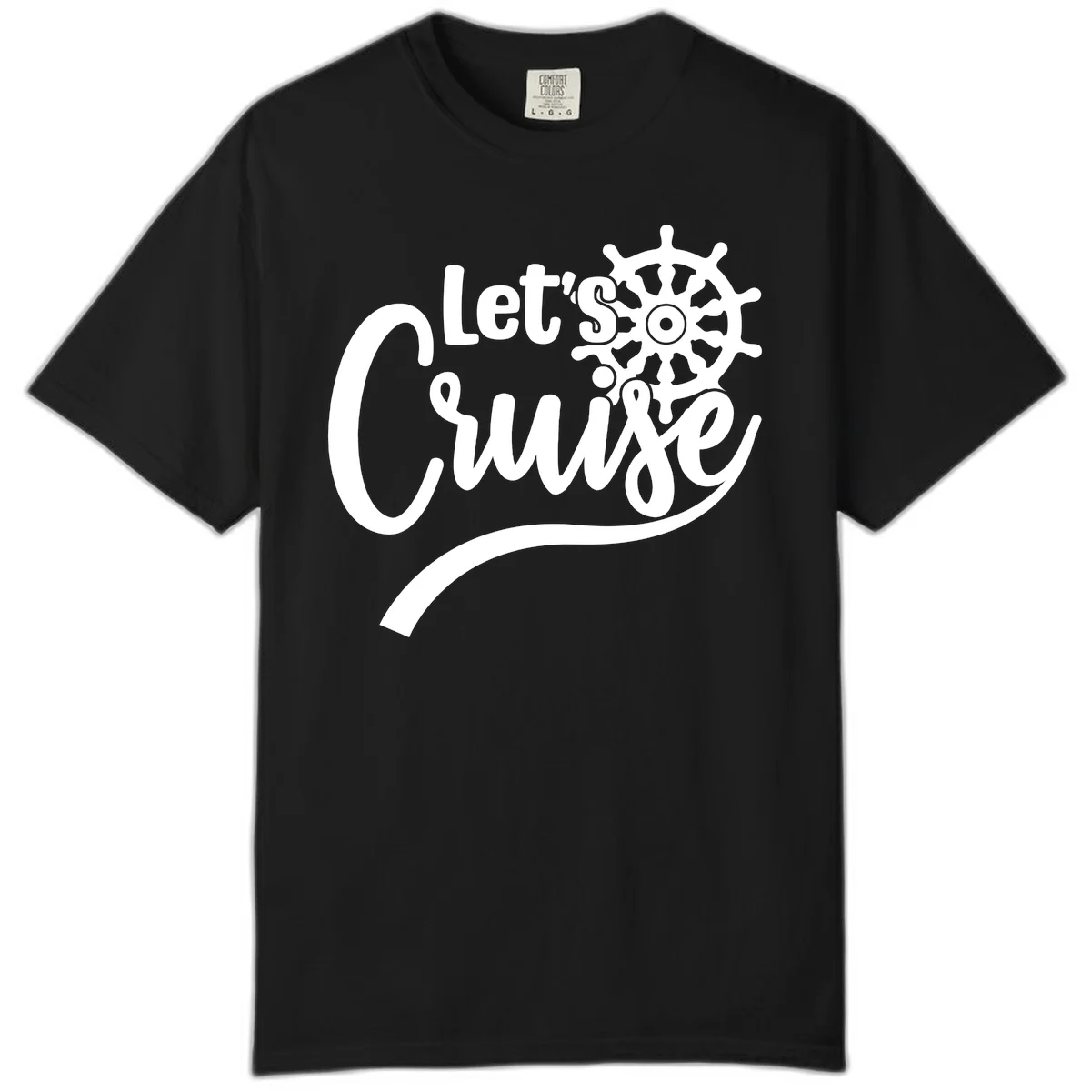 Let's So Swig Comfort Color Cruise Pun Tee in Black