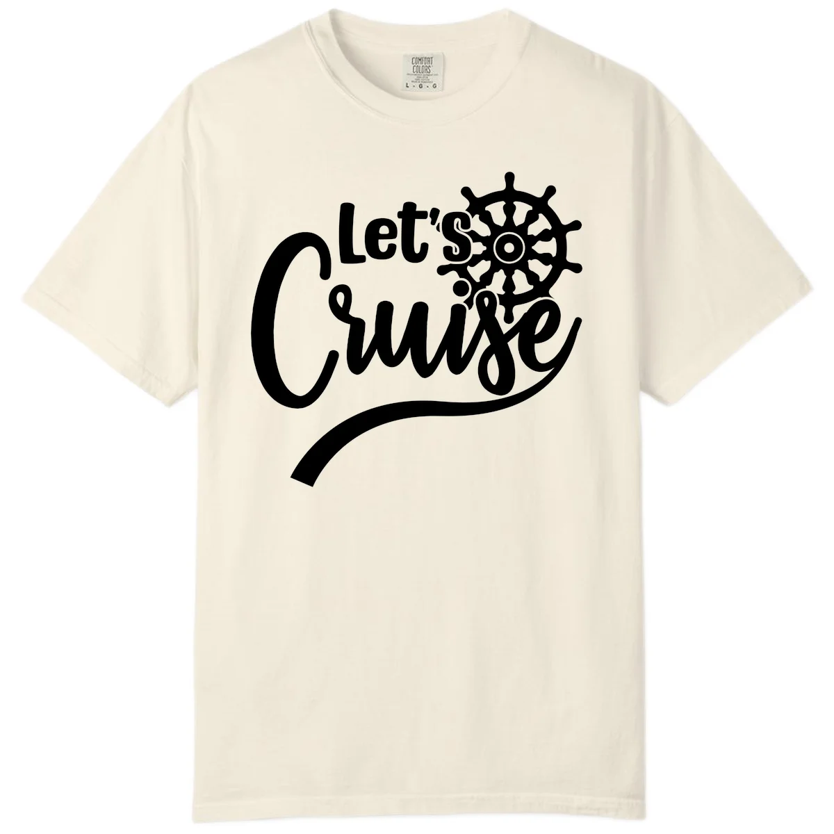 Let's So Swig Comfort Color Cruise Pun Tee in Ivory
