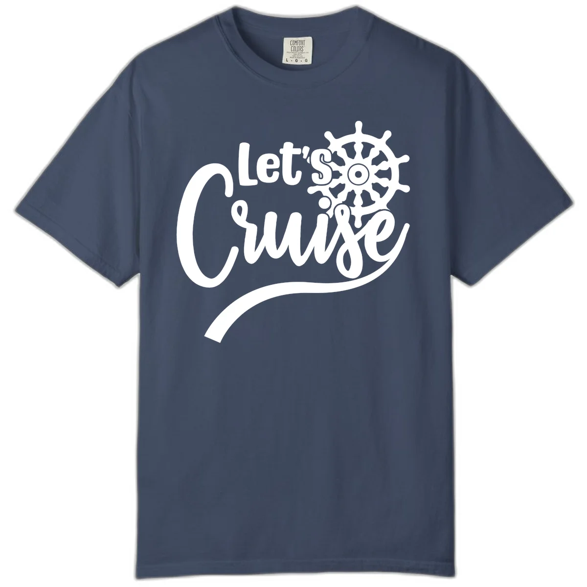 Let's So Swig Comfort Color Cruise Pun Tee in Midnight