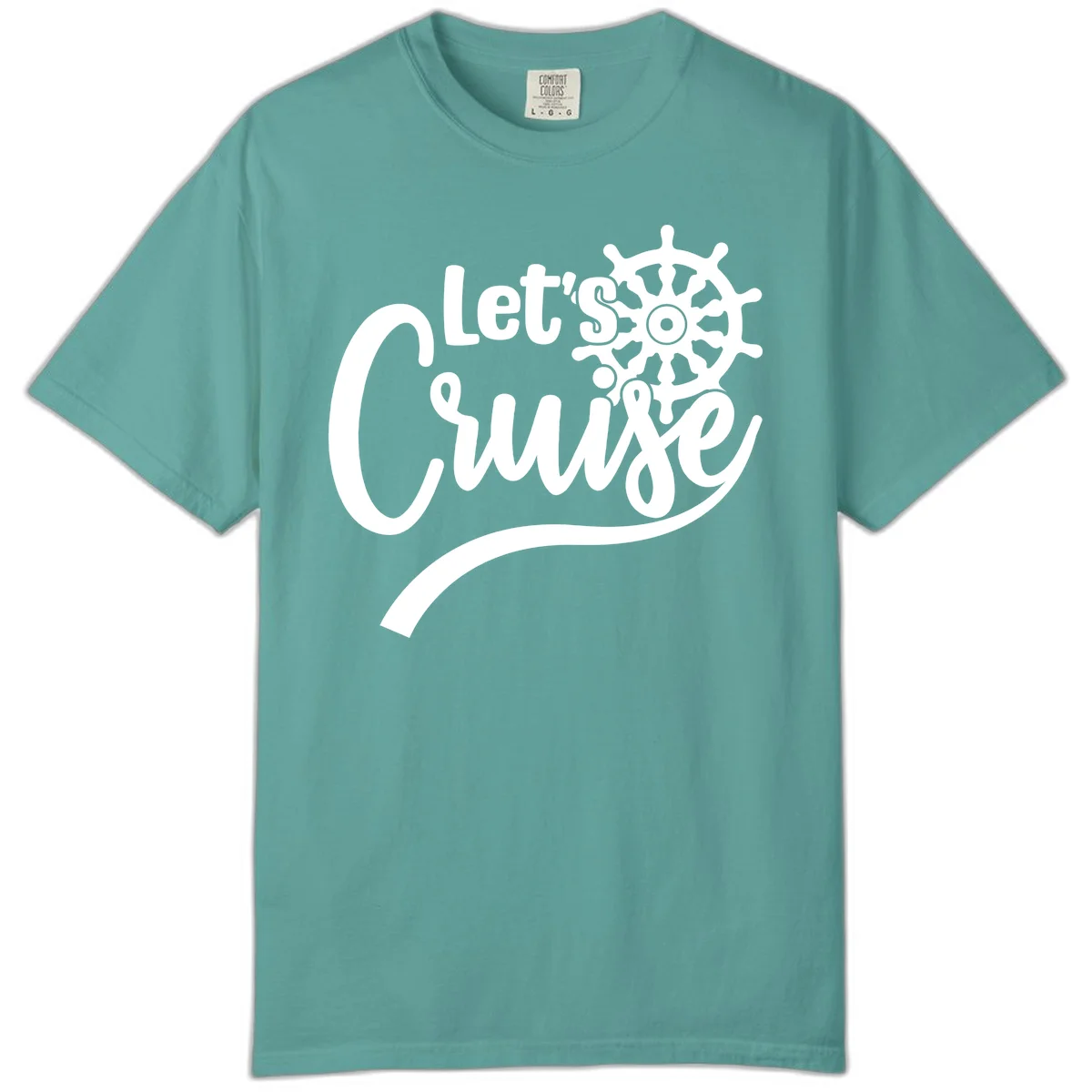 Let's So Swig Comfort Color Cruise Pun Tee in Seafoam