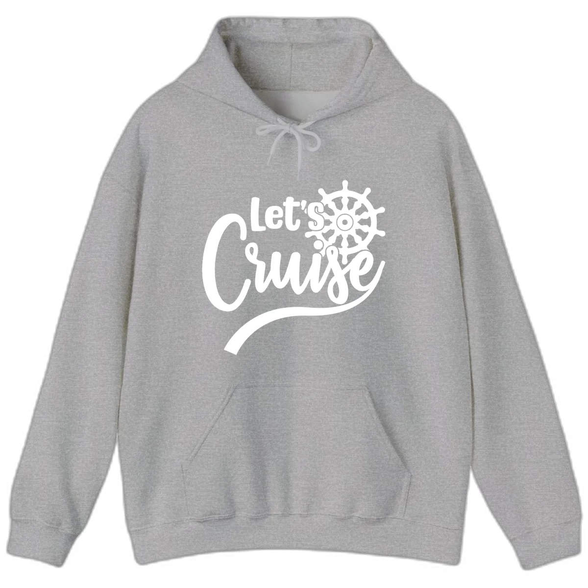 Let's So Swig Funny Cruise Pun Hoodie in Sport Grey