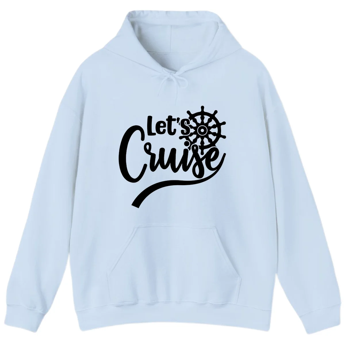 Let's So Swig Funny Cruise Pun Hoodie in Light Blue