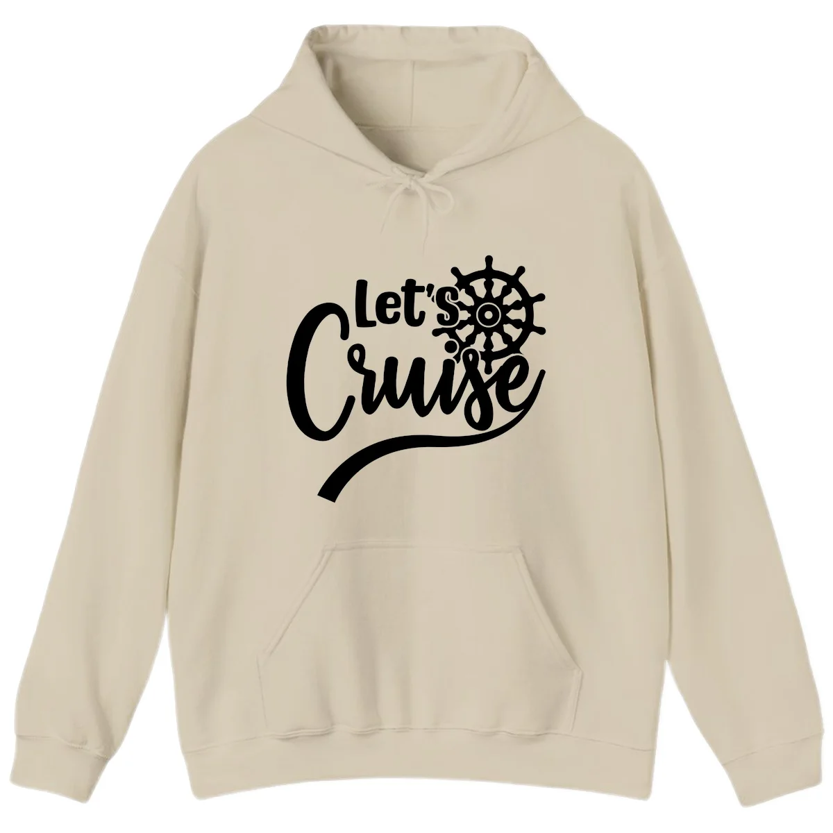 Let's So Swig Funny Cruise Pun Hoodie in Sand