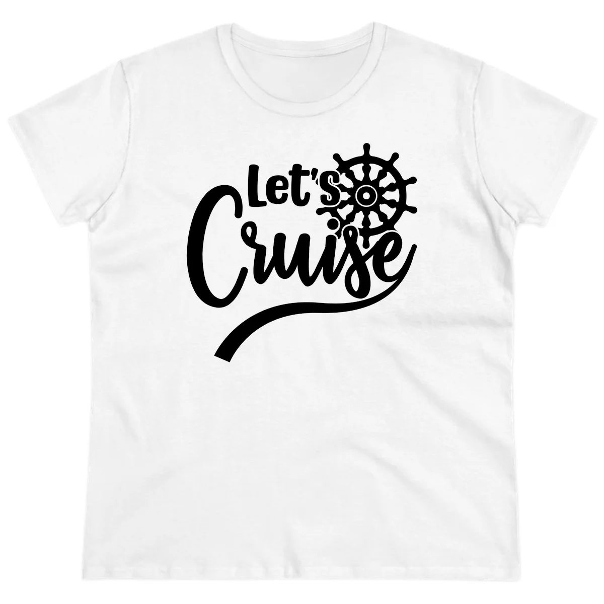 Let's So Swig Funny Nautical Ladies Cruise Tee in White