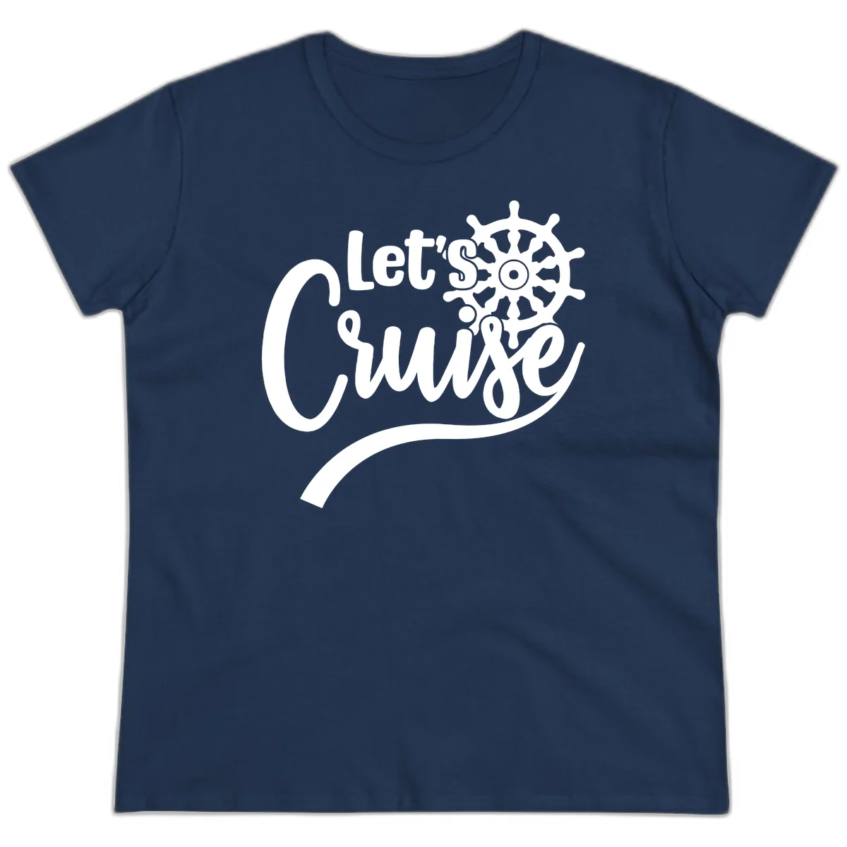 Let's So Swig Funny Nautical Ladies Cruise Tee in Navy