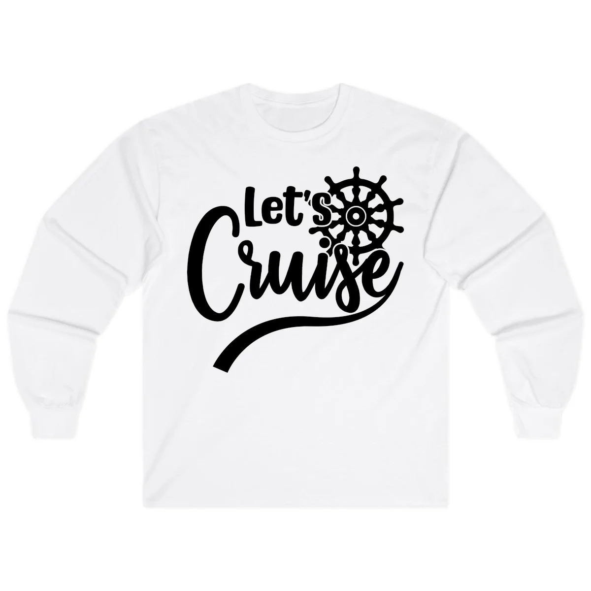 Let's So Swig Funny Cruise Long Sleeve Tee in White