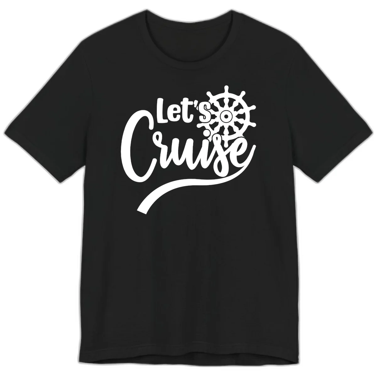 Let's So Swig Premium Cruise Pun T-Shirt in Black
