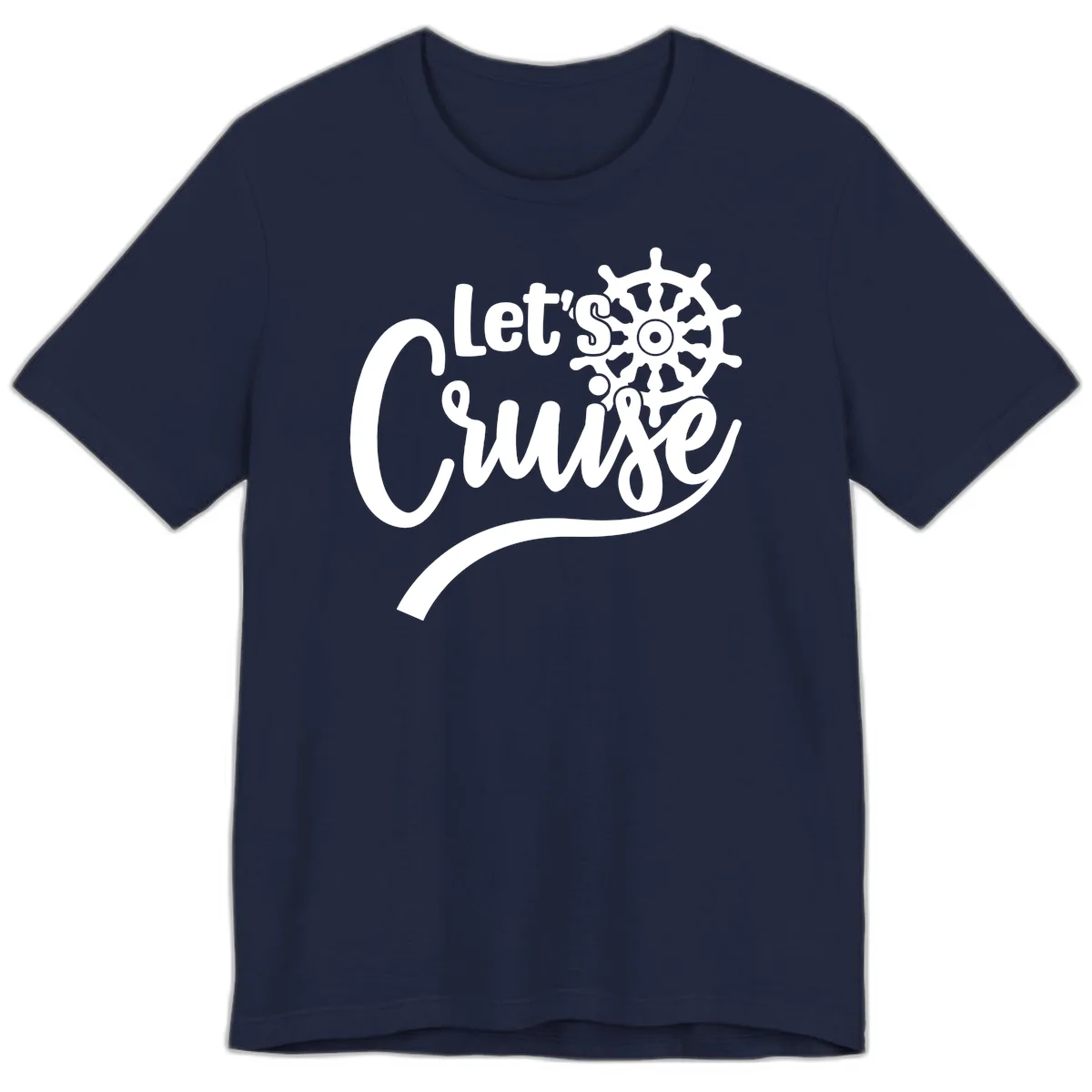 Let's So Swig Premium Cruise Pun T-Shirt in Navy
