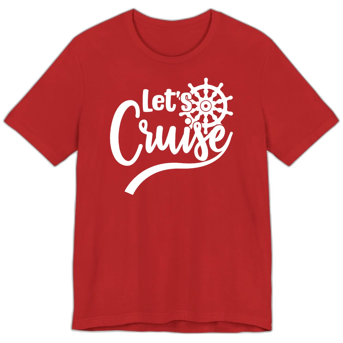 Let's So Swig Premium Cruise Pun T-Shirt in Red