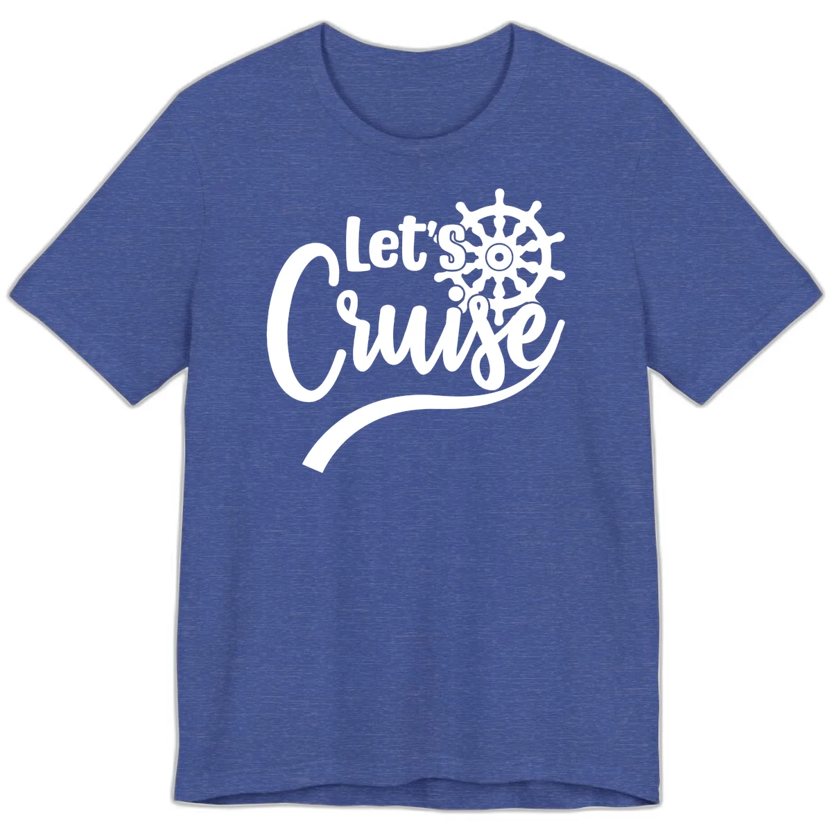 Let's So Swig Premium Cruise Pun T-Shirt in Heather True Royal