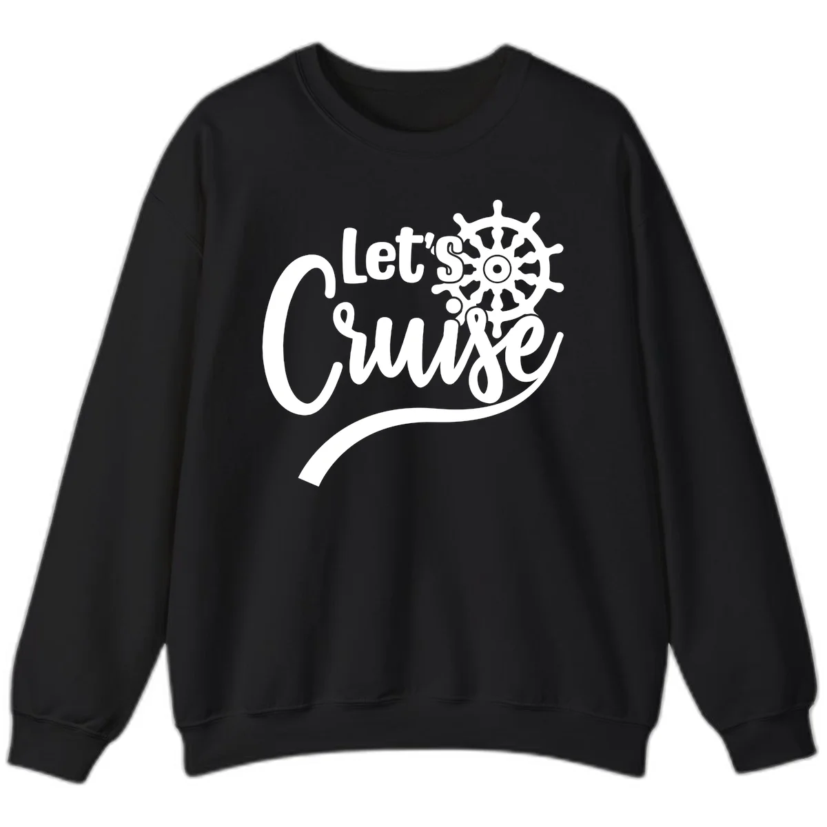 Let's So Swig Funny Cruise Pun Sweatshirt in Black