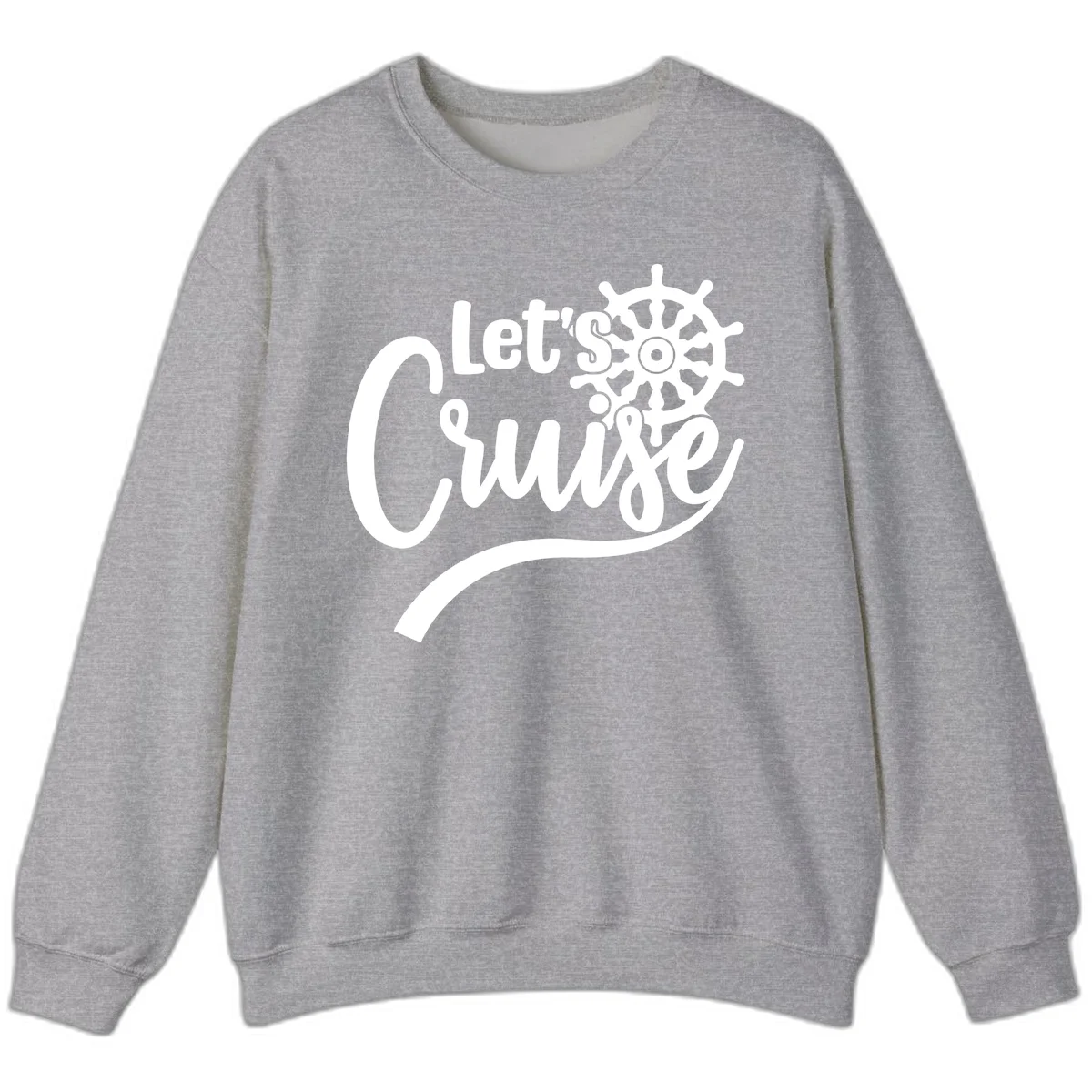 Let's So Swig Funny Cruise Pun Sweatshirt in Sport Grey