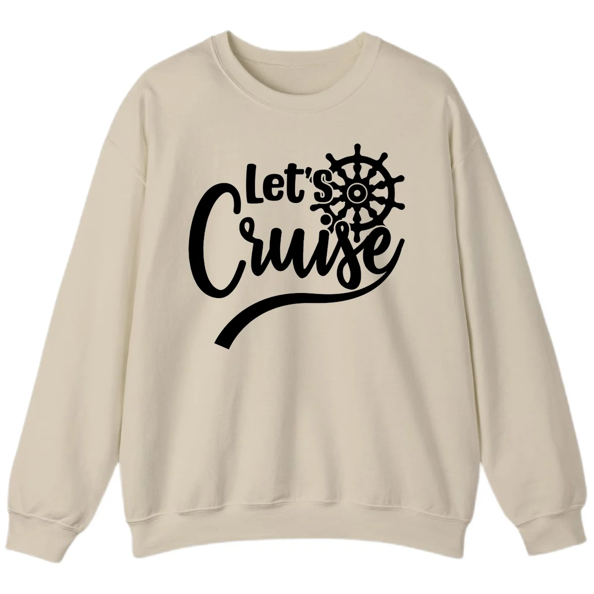 Let's So Swig Funny Cruise Pun Sweatshirt in Sand