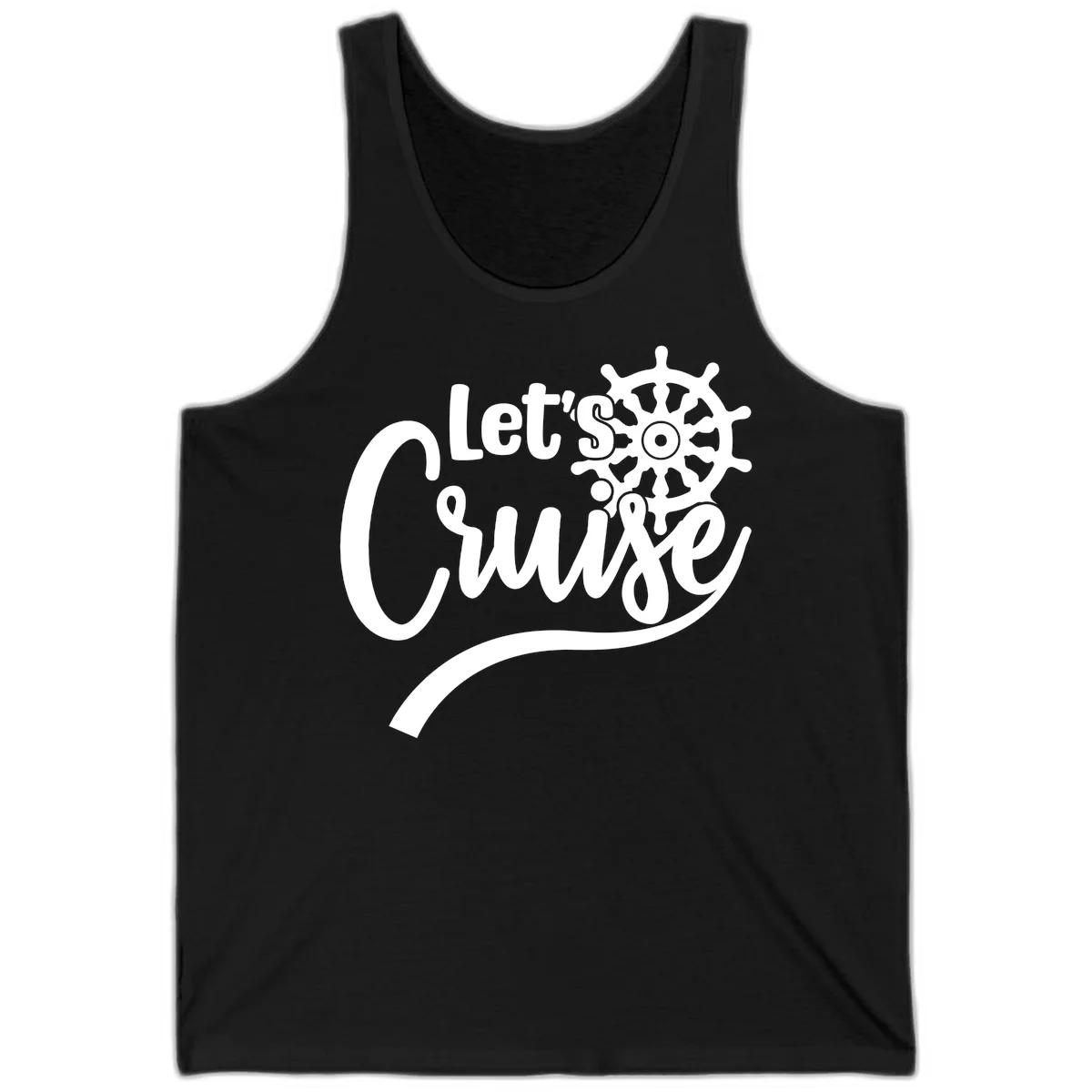 Let's So Swig Funny Nautical Cruise Tank Top in Black