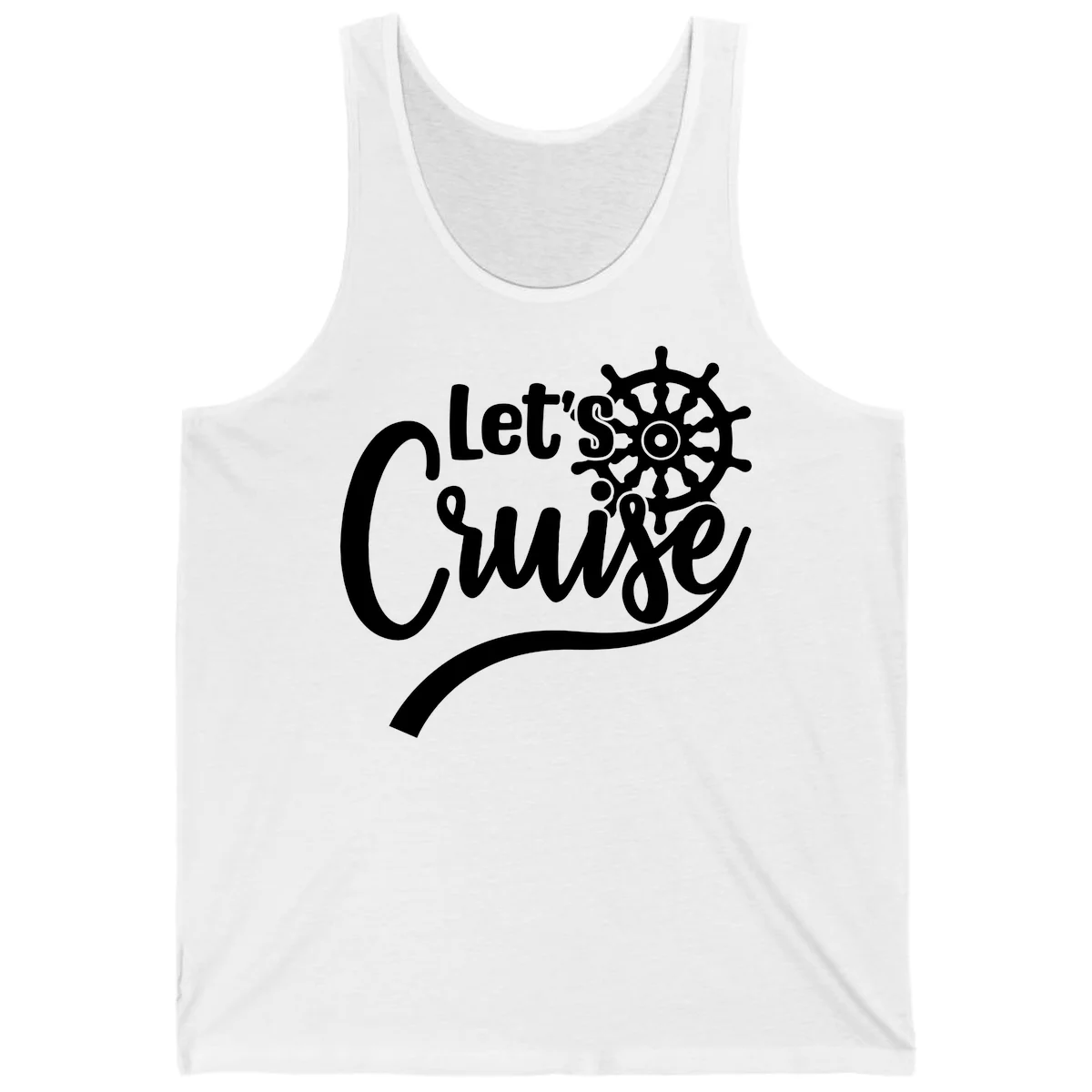 Let's So Swig Funny Nautical Cruise Tank Top in White