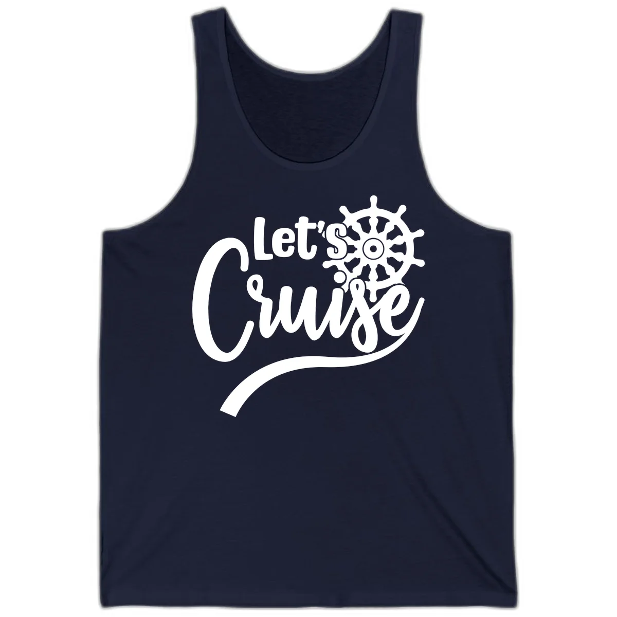 Let's So Swig Funny Nautical Cruise Tank Top in Navy
