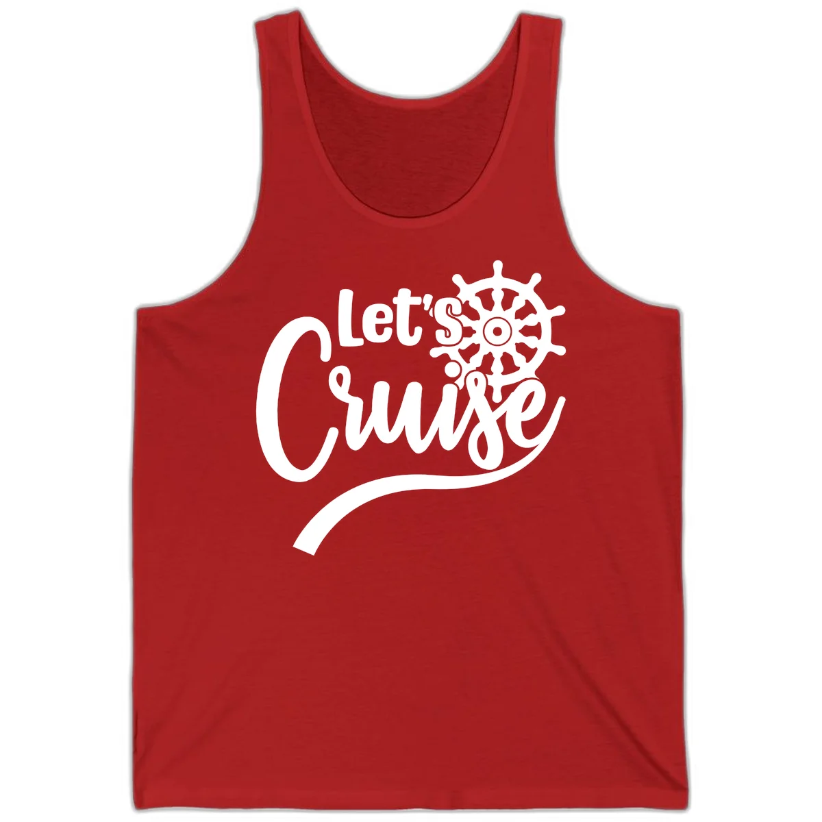 Let's So Swig Funny Nautical Cruise Tank Top in Red