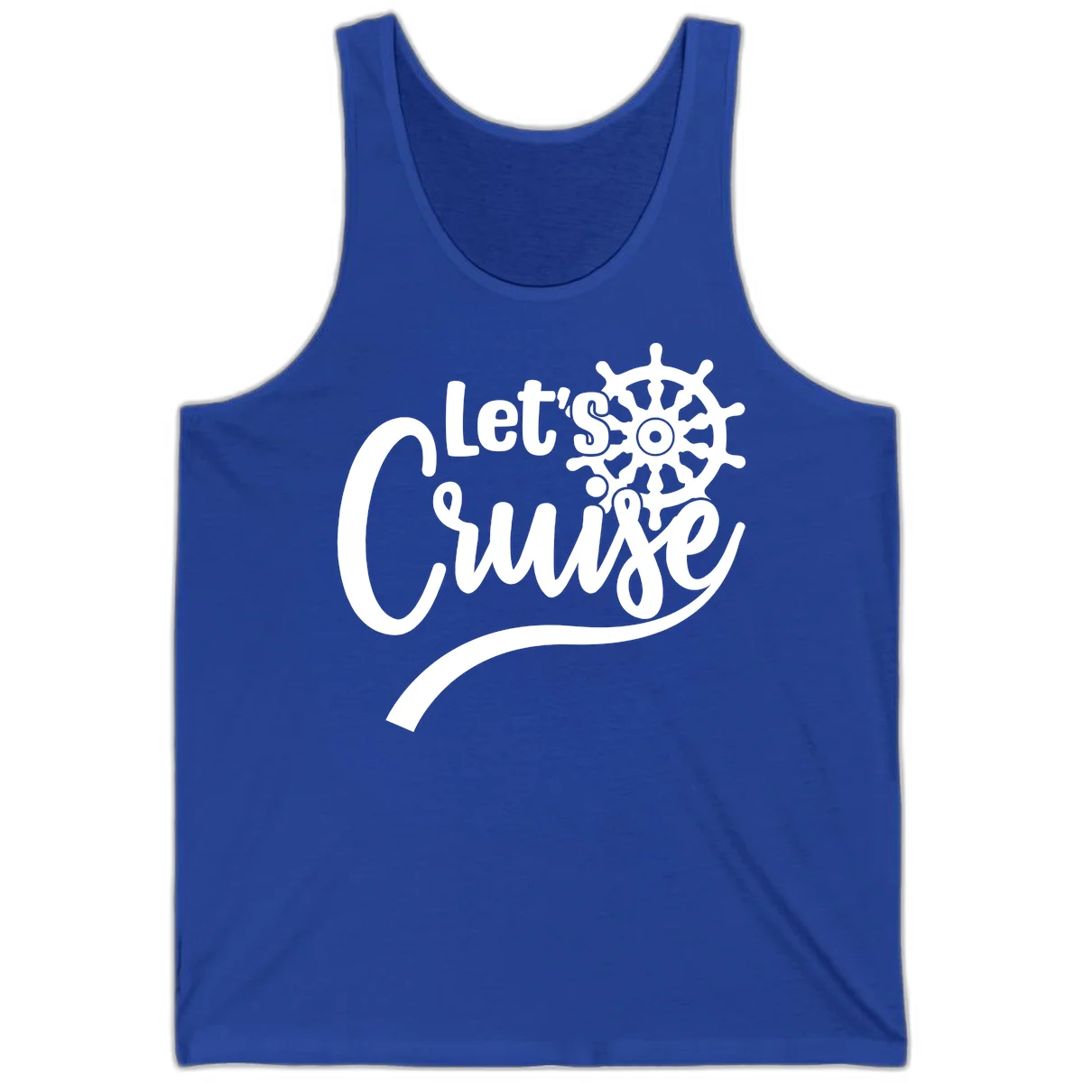 Let's So Swig Funny Nautical Cruise Tank Top in True Royal