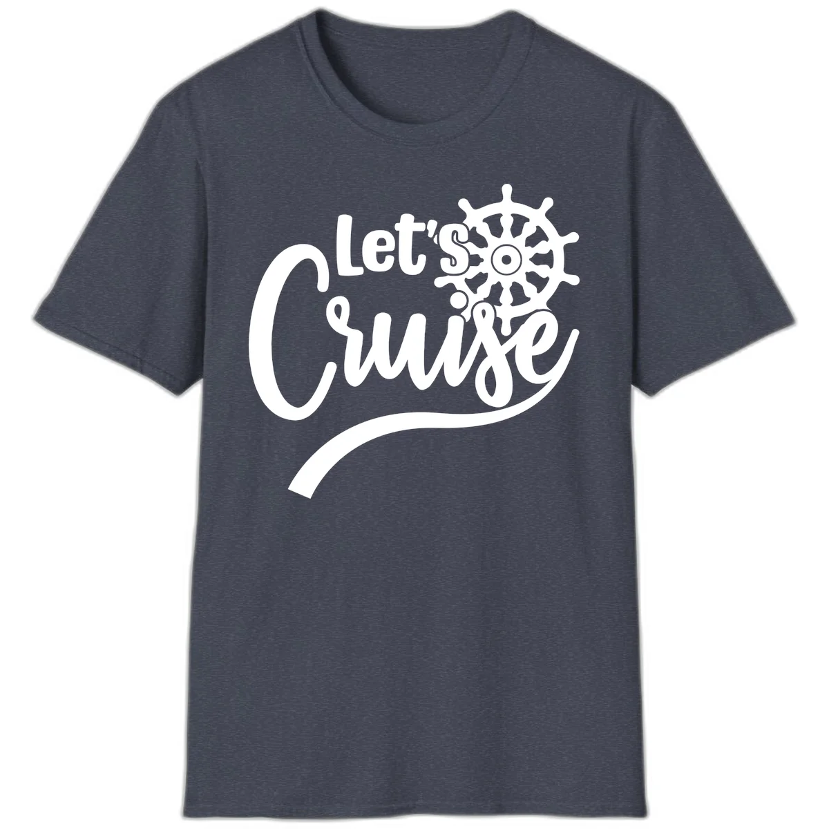 Let's So Swig Funny Cruise Pun T-Shirt in Heather Navy