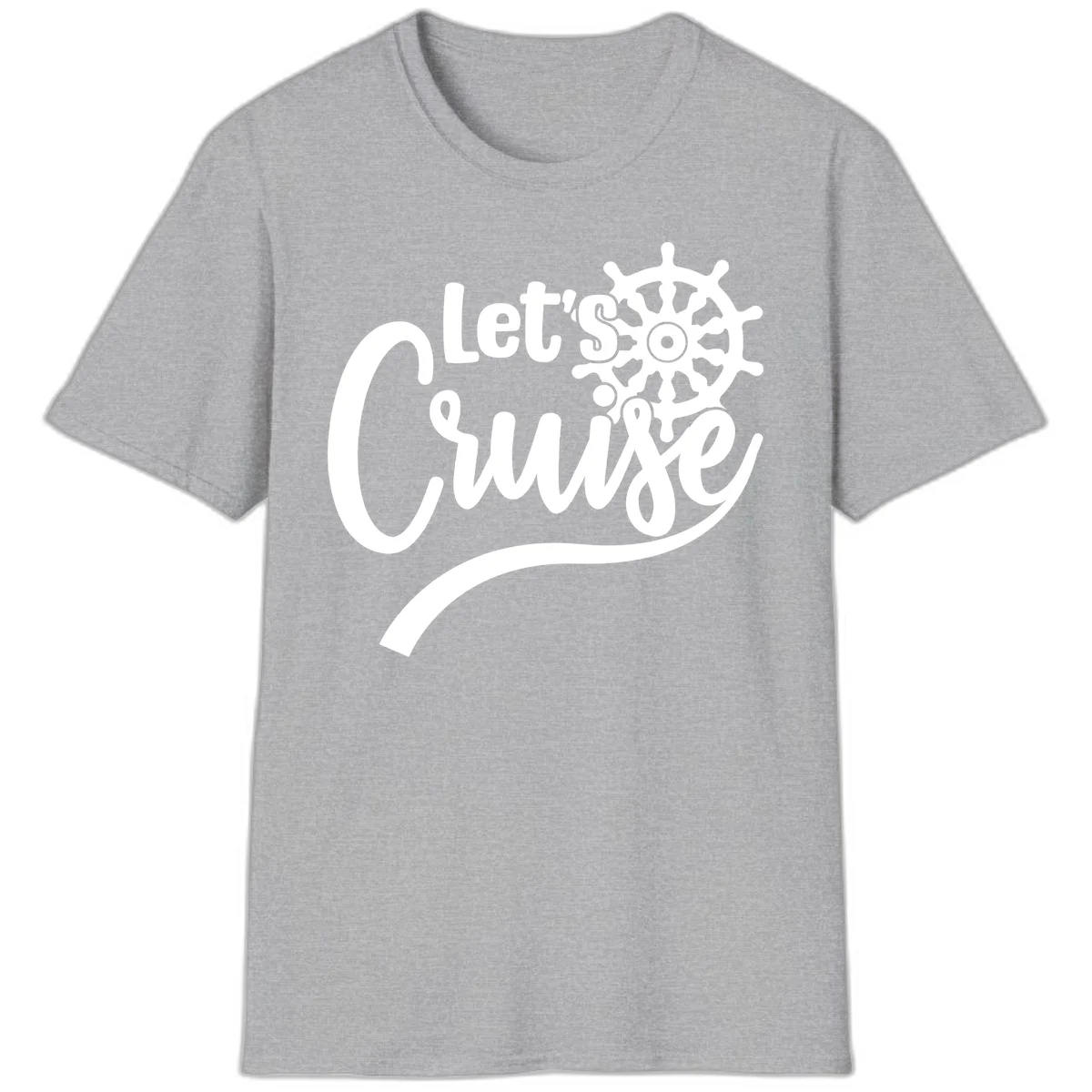 Let's So Swig Funny Cruise Pun T-Shirt in Sport Grey
