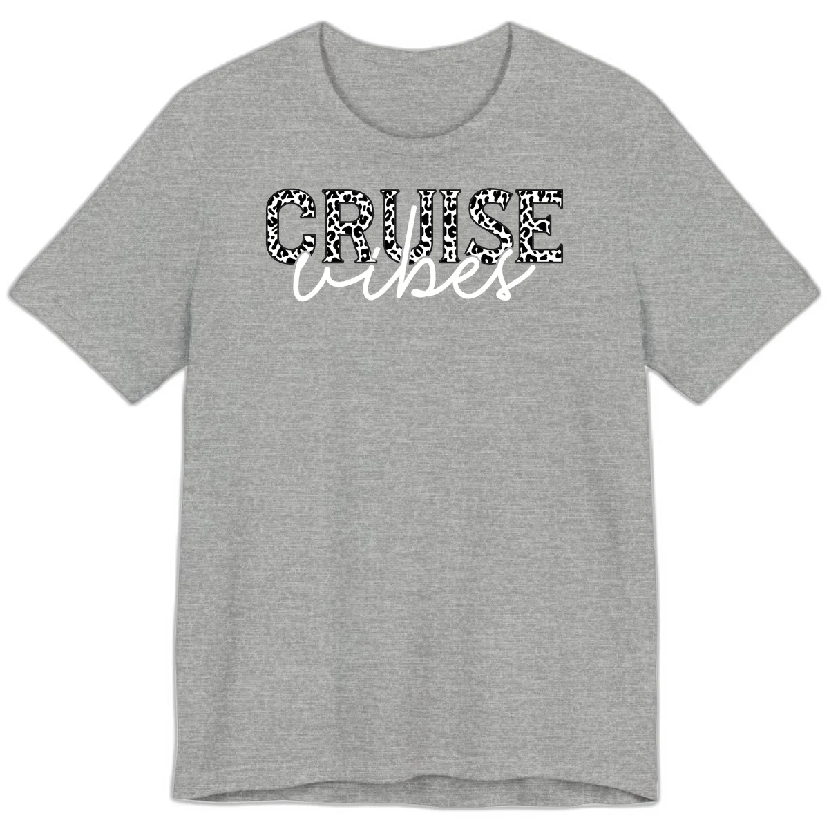 Cruise Vibes Leopard Print Premium T-Shirt in Athletic Heather
