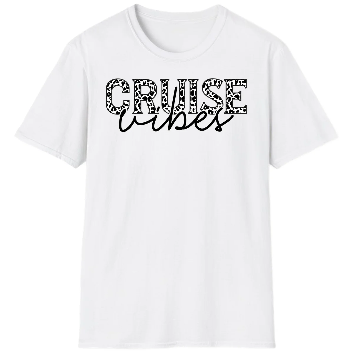 Cruise Vibes Leopard Print T-Shirt in White