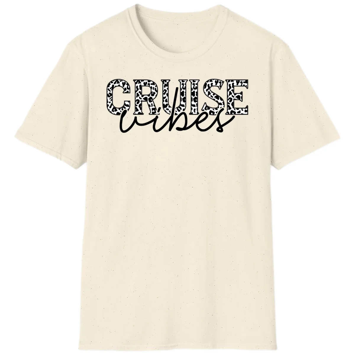 Cruise Vibes Leopard Print T-Shirt in Natural