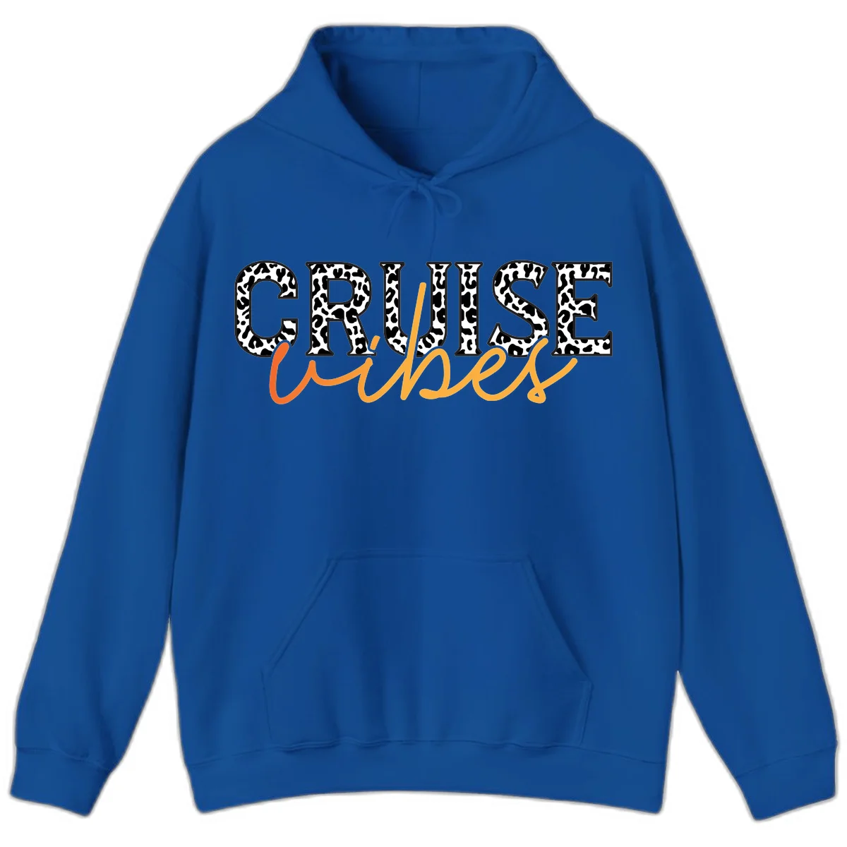 Cruise Vibes Leopard Print Hoodie in Royal