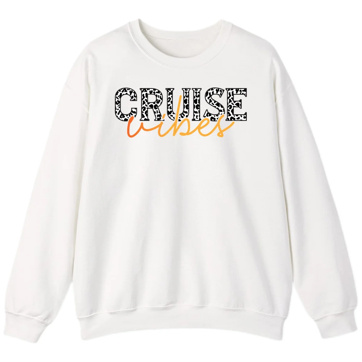 Cruise Vibes Leopard Print Sweatshirt in White