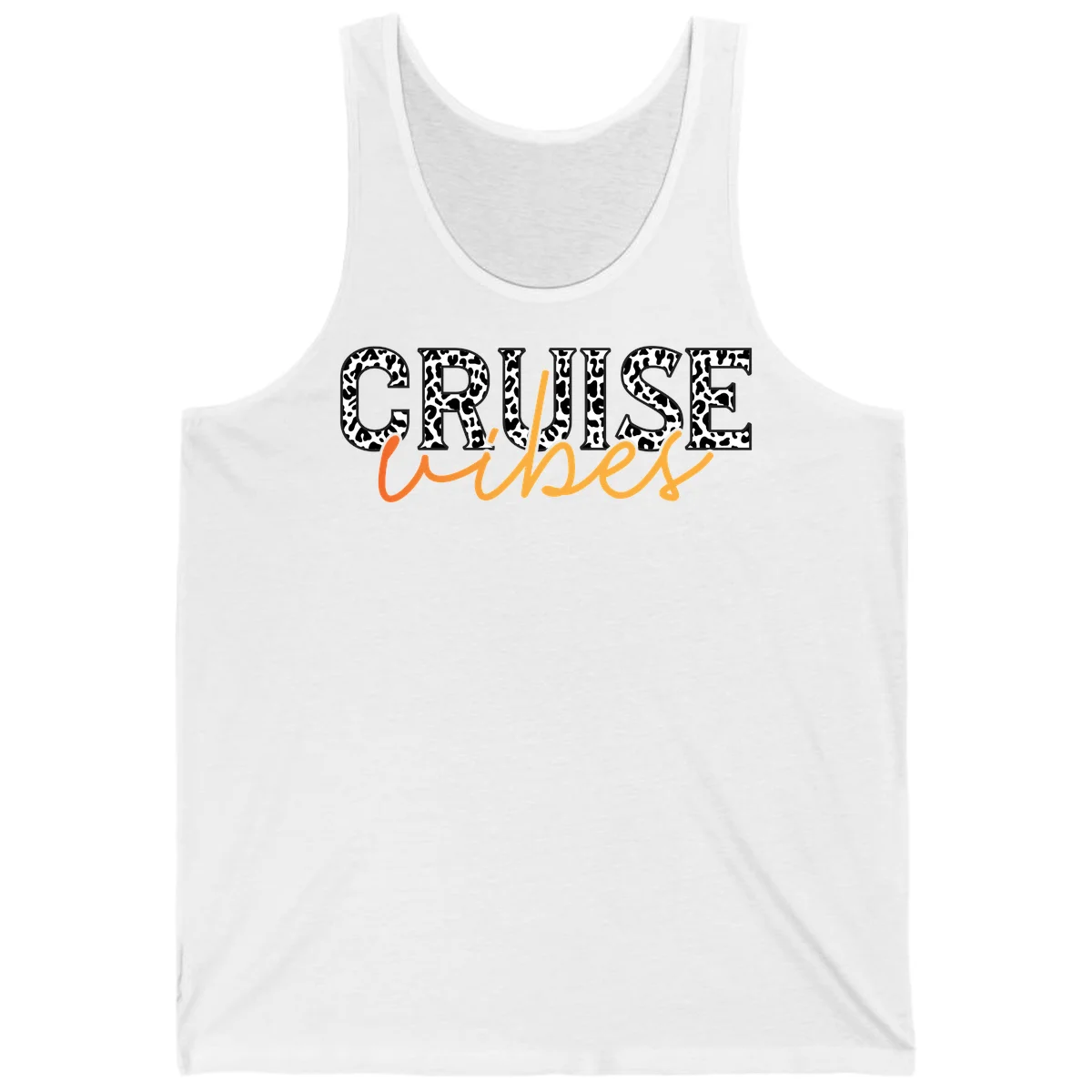 Cruise Vibes Leopard Print Tank Top in White