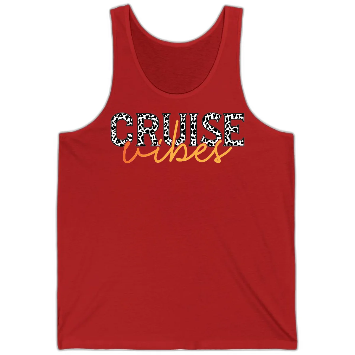 Cruise Vibes Leopard Print Tank Top in Red
