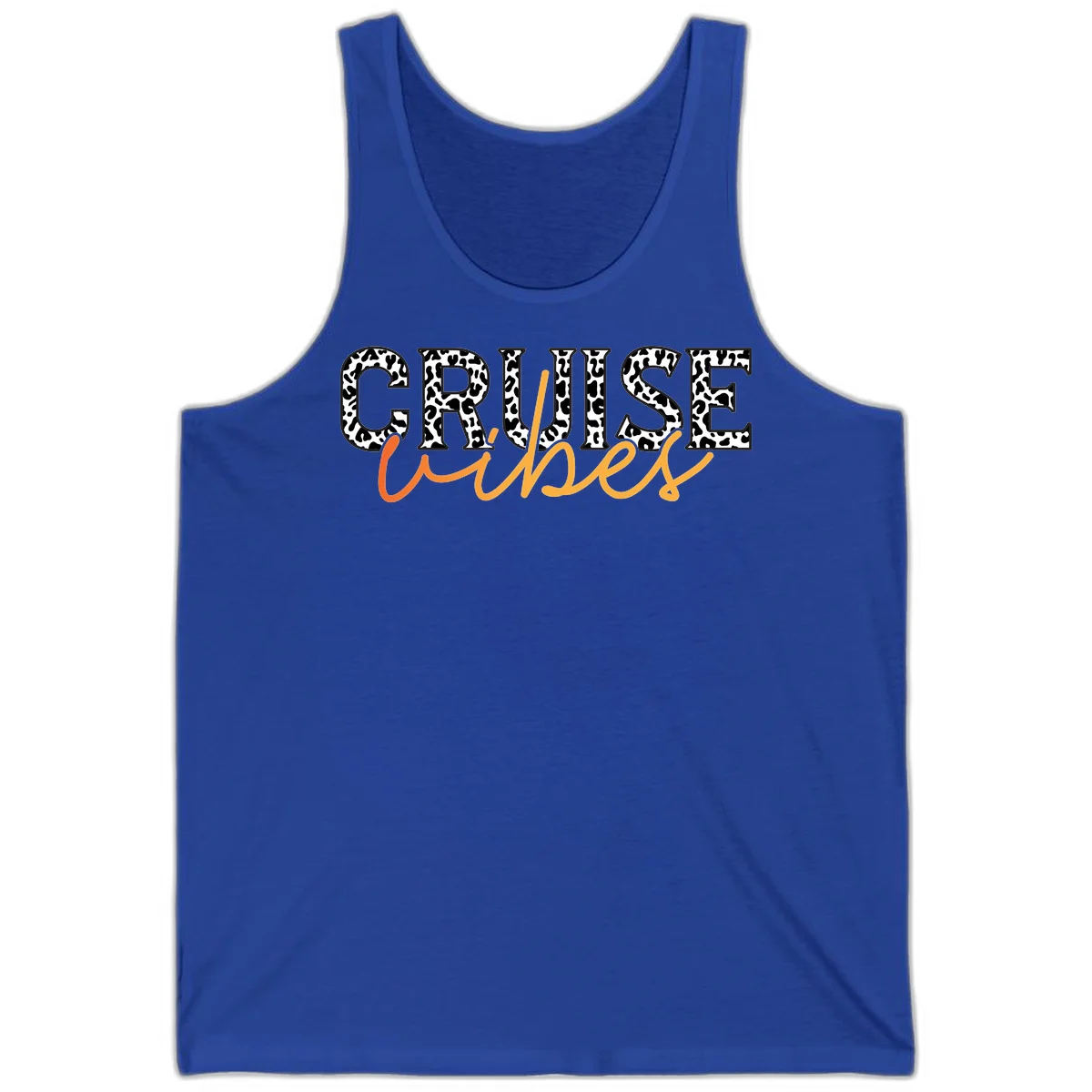 Cruise Vibes Leopard Print Tank Top in True Royal
