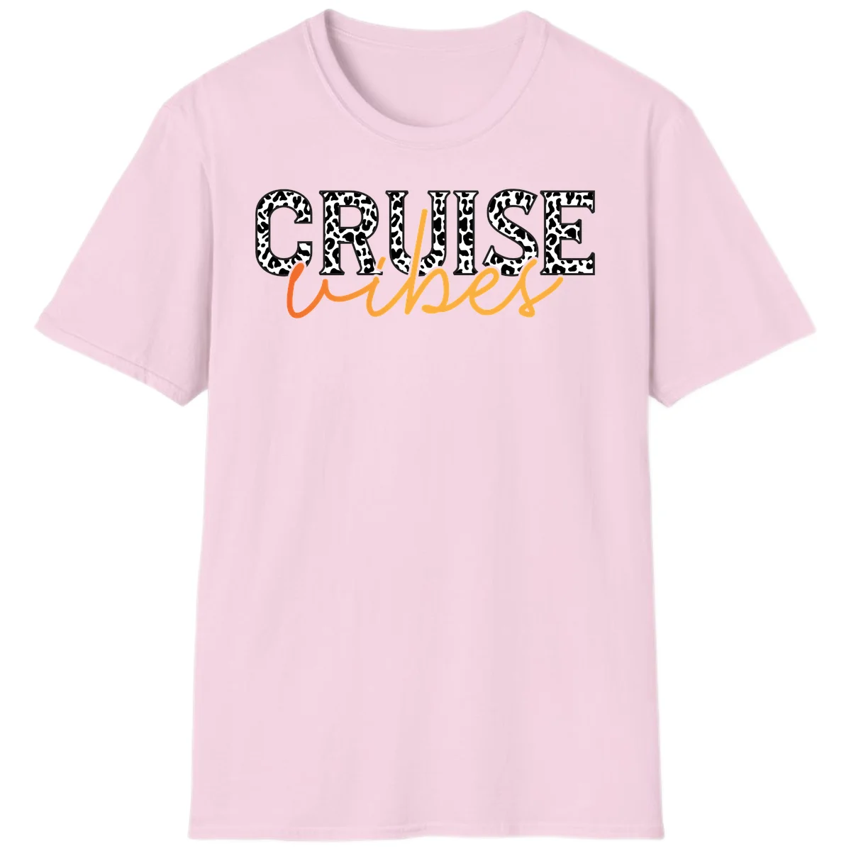 Cruise Vibes Leopard Print T-Shirt in Light Pink