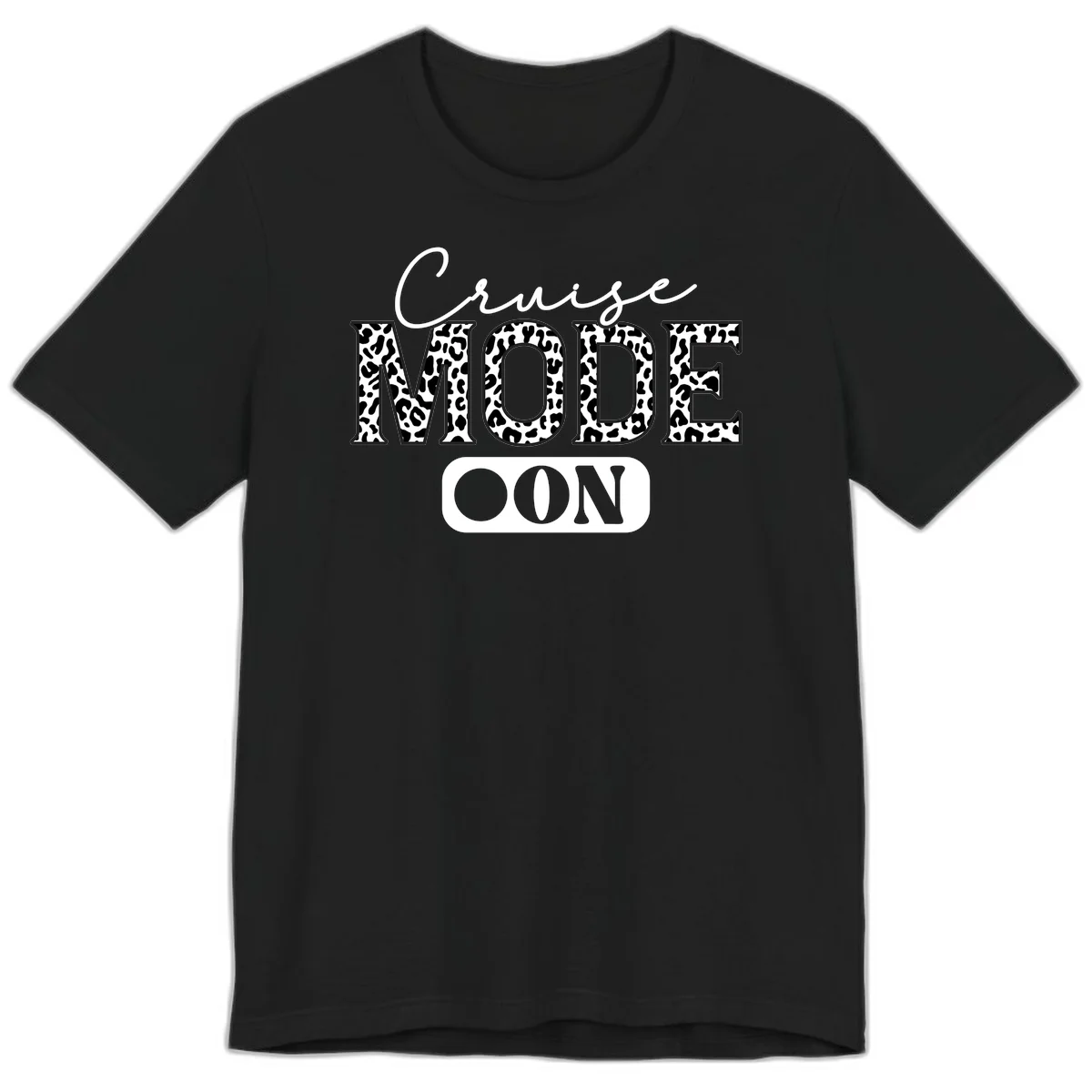 Cruise Mood Leopard Print Premium T-Shirt in Black
