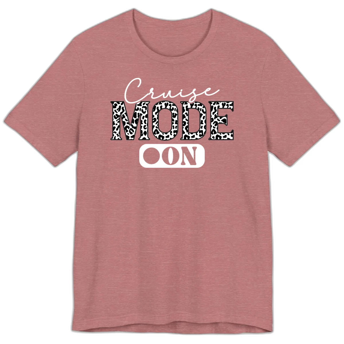 Cruise Mood Leopard Print Premium T-Shirt in Heather Mauve